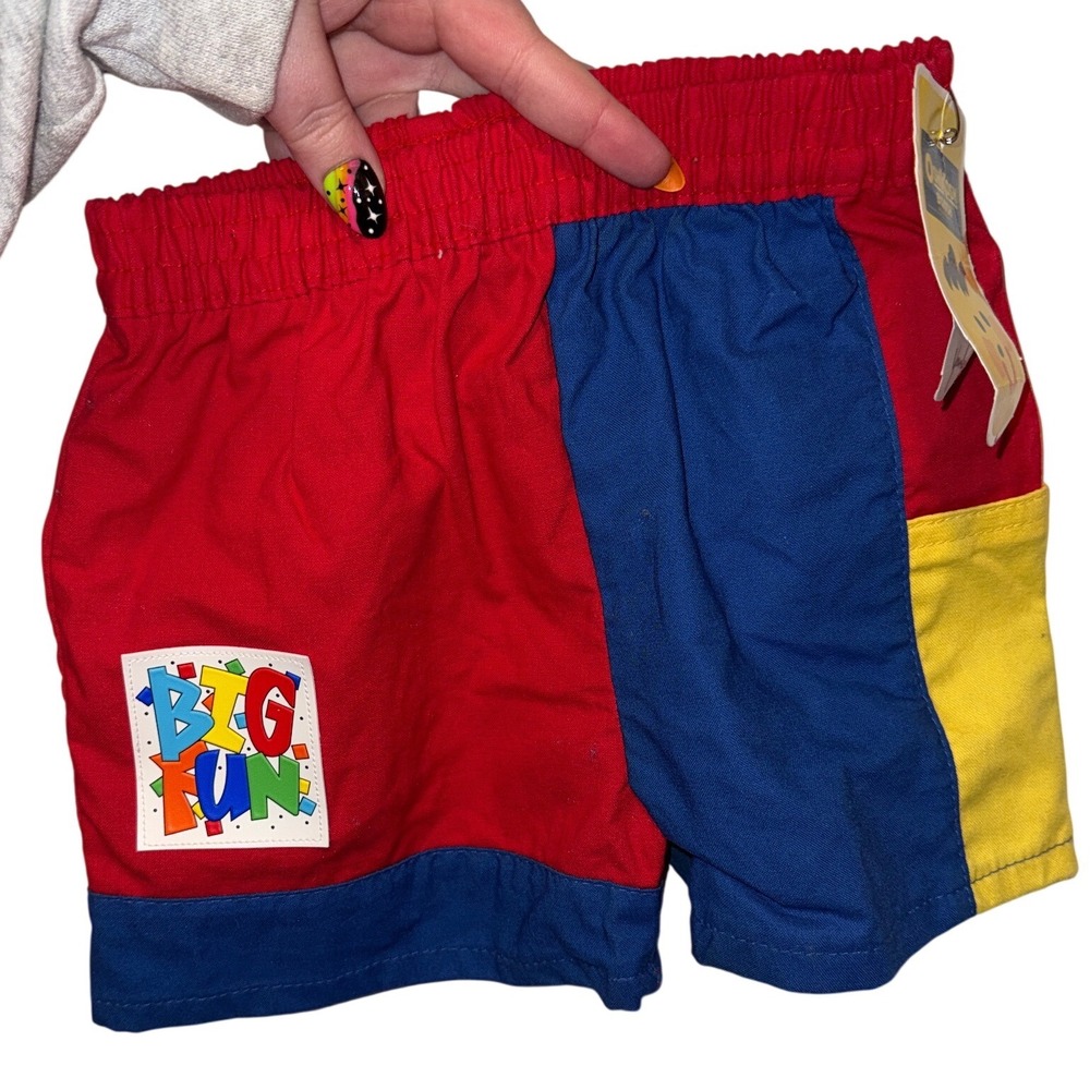 Vintage OshKosh Bgosh Big Fun Color Block Shorts 3T